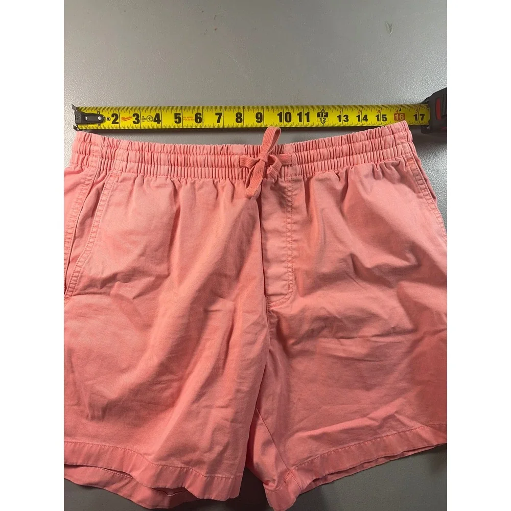 Vineyard Vines Shorts Mens Large Pink Coral Elastic Waist Cotton Stretch Casual